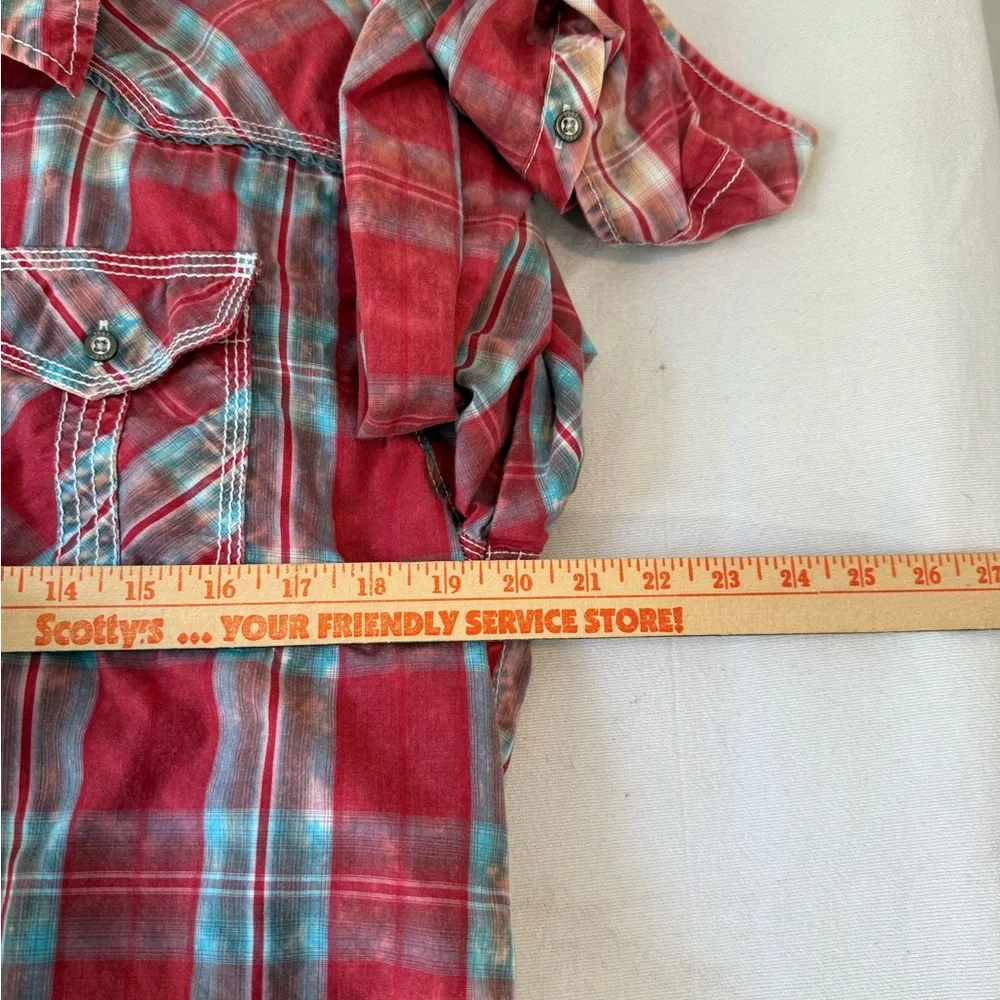 BKE Vintage Red‎ and Blue Plaid Shirt